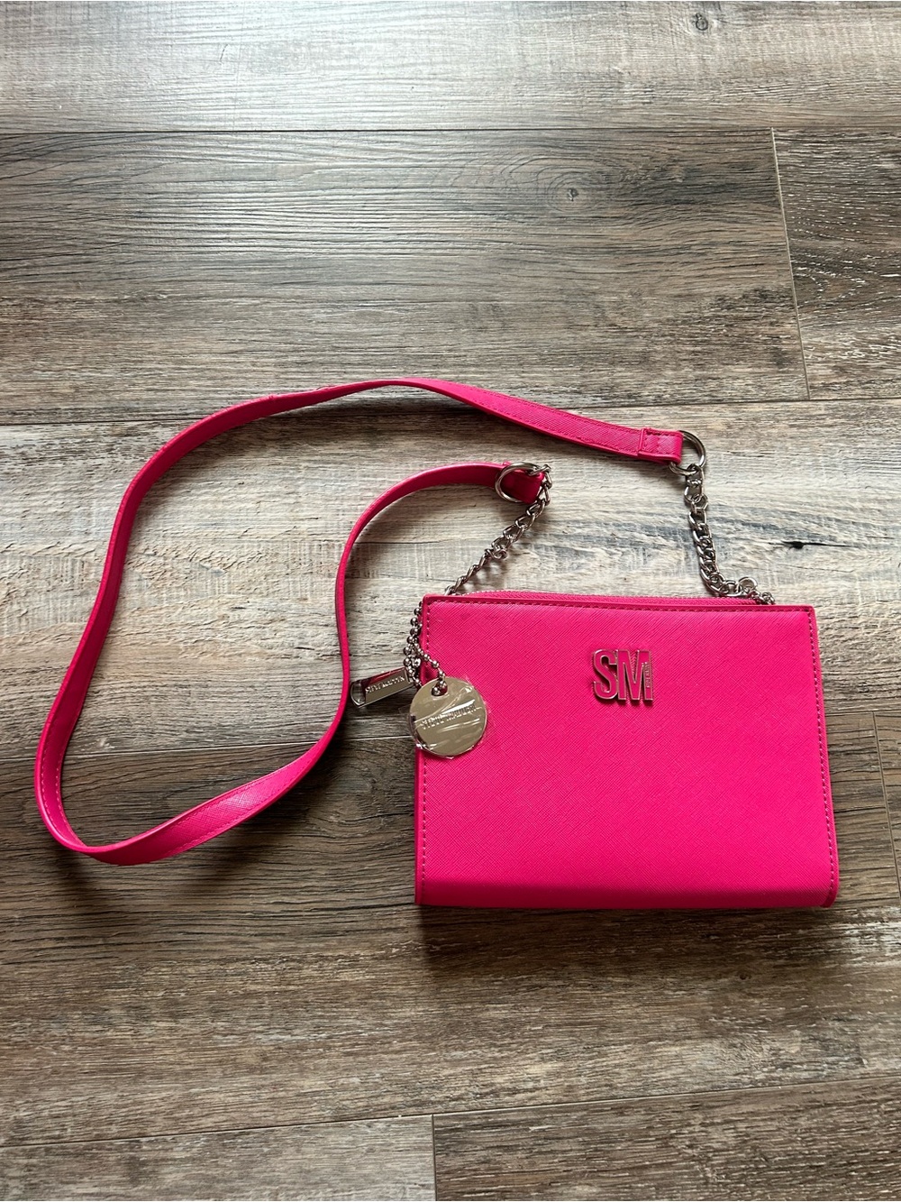 Pink Crossbody Bag with Chain Strap